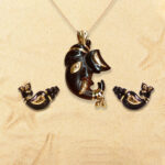 Lord Ganesh Design Coconut Shell Necklace