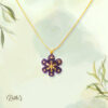 22K Gold Bakul Flower Design Coconut Shell Pendant