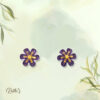 Bakul Flower Design Earring in Coconut Shell