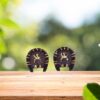 Kulo Shaped Coconut Shell Earringss