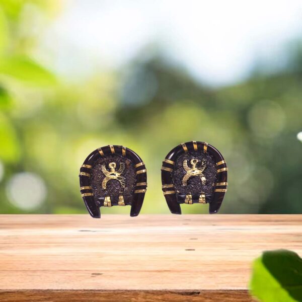 Kulo Shaped Coconut Shell Earringss