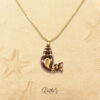 Shankh Shaped Coconut Shell Pendant