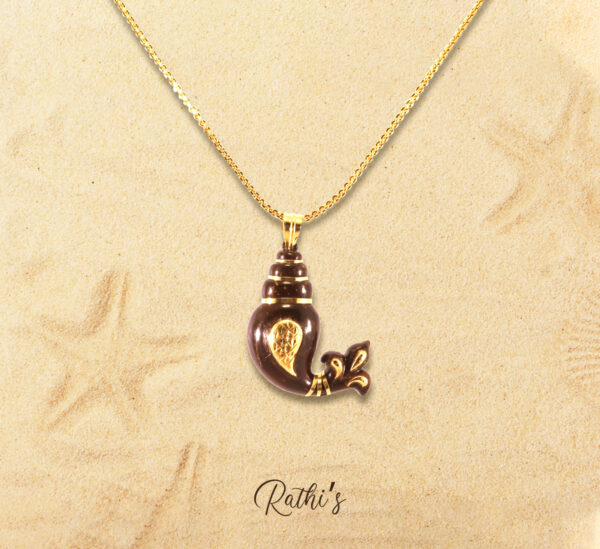 Shankh Shaped Coconut Shell Pendant